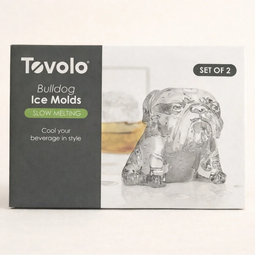 Tovolo Bulldog Ice Molds Set of 2 BPA-Free Silicone